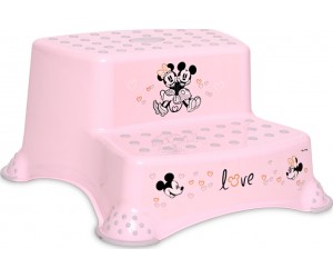 Double Step Stool Disney Girl Love, Light Pink