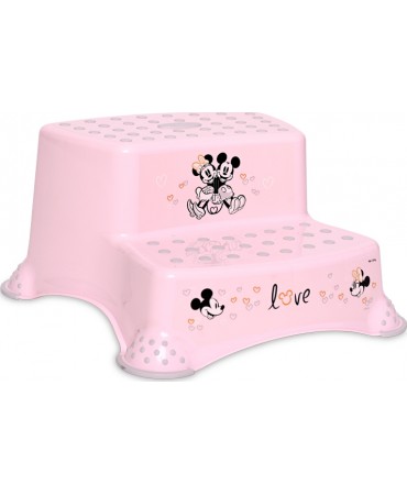 Double Step Stool Disney Girl Love, Light Pink