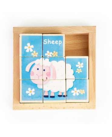 Educational Wooden Blocks Puzzle Ecotoys Zoo