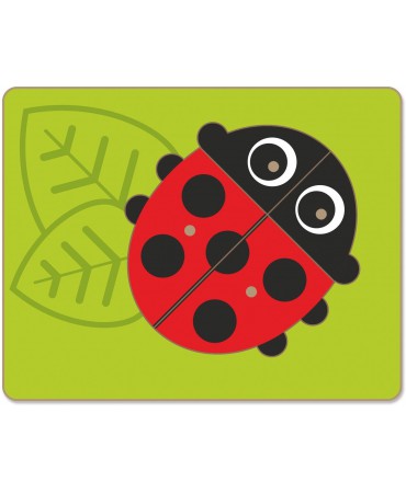 Ladybug. Wooden puzzle with pins.