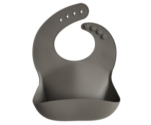 Silicone Bib Mushie Dove Grey