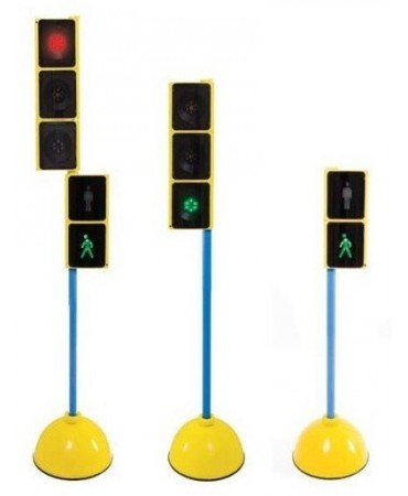 Traffic Light Set Amaya, With Base And Stick