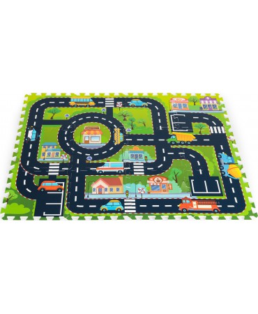 Vahtmatt laste puzzle linna tänavate teedele