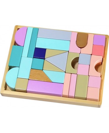 Wooden blocks 29 pcs.  Ecotoys